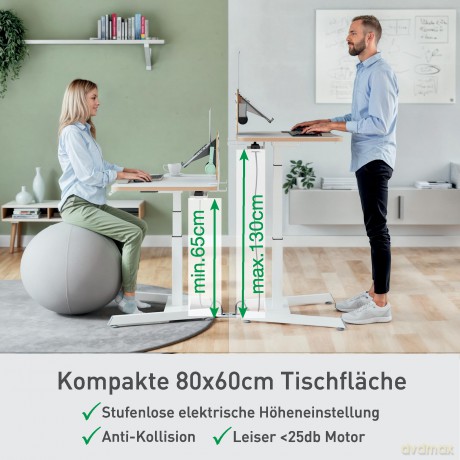 Leitz - Sit/stand table Ergo Small electric white
