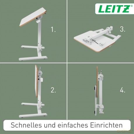 LEITZ - Sit/standing desk Ergo Small foldable white