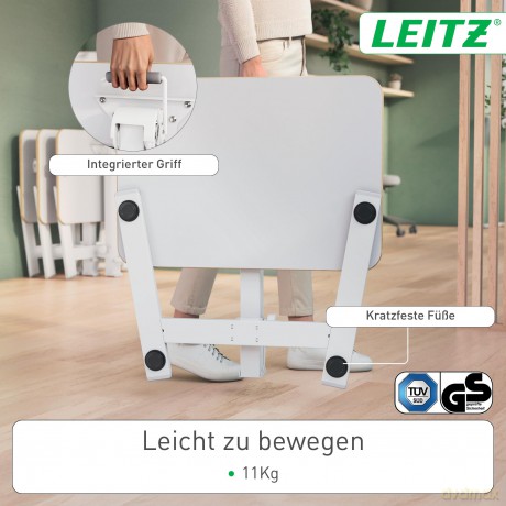 LEITZ - Sit/standing desk Ergo Small foldable white