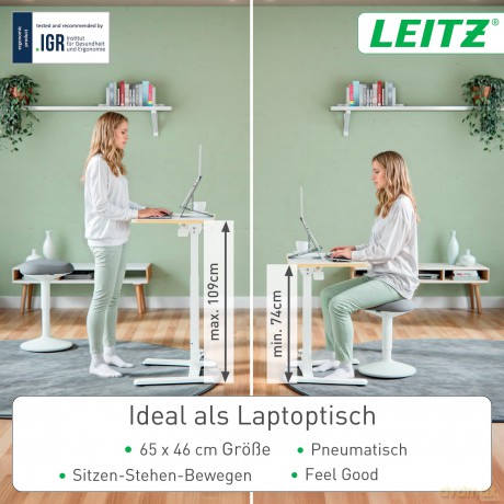 LEITZ - Sit/standing desk Ergo Small foldable white