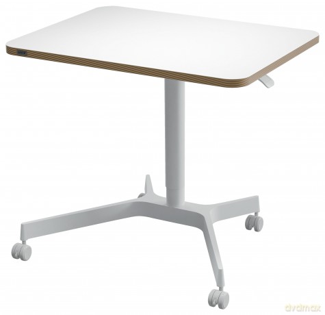 Leitz - Sit/standing desk Ergo Small manually w/wheels - white