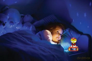 Lexibook - Iron Man Night Light Alarm Clock with Sounds - Red