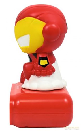Lexibook - Iron Man Night Light Alarm Clock with Sounds - Red