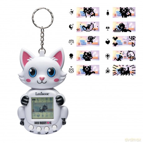 Lexibook - My Best-E 2 Cats console with LCD screen and keychain attachment (JLMBCAT)