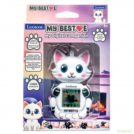 Lexibook - My Best-E 2 Cats console with LCD screen and keychain attachment (JLMBCAT)