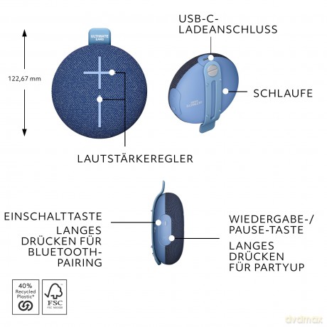 Logitech - Ultimate Ears MINIROLL
