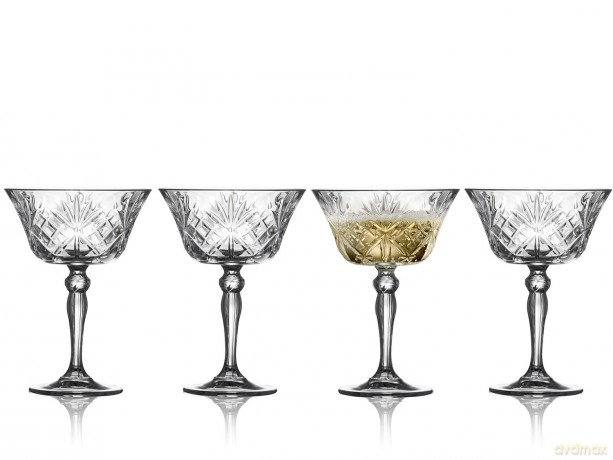 Lyngby Glas - Crystal Melodia Champagne Coupes - 26 cl - Set of 4