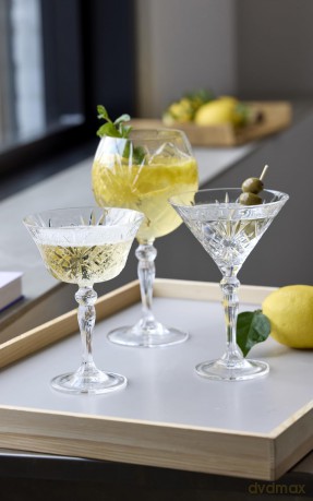 Lyngby Glas - Crystal Melodia Champagne Coupes - 26 cl - Set of 4