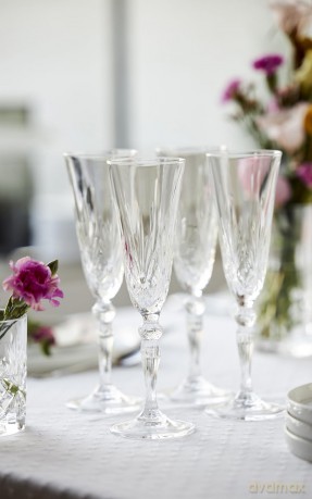 Lyngby Glas - Crystal Melodia Champagne Glass - 16 cl - Set of 4