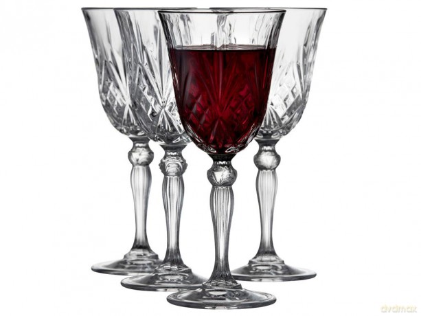 Lyngby Glas - Crystal Melodia Red Wine Glass - 27 cl - Set of 4