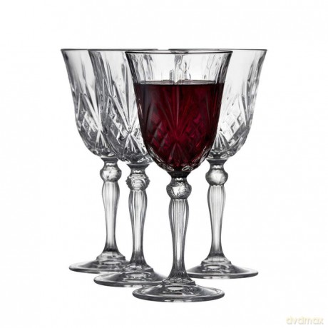 Lyngby Glas - Crystal Melodia Red Wine Glass - 27 cl - Set of 4