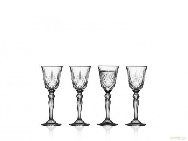 Lyngby Glas - Crystal Melodia Shot Glass - 5 cl - Set of 4