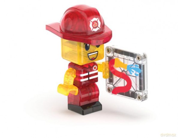 Klocki magnetyczne Magna Tiles - Fire Station 50 Piece Set (90359)