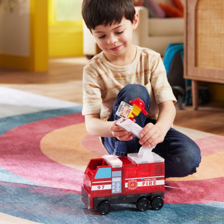 Klocki magnetyczne Magna Tiles - Fire Station 50 Piece Set (90359)