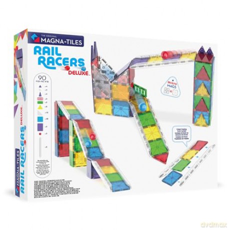 MAGNA-TILES - Rail Racers Deluxe˘ 90 Piece Set (90361)