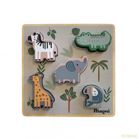 Magni - Montessori animal puzzle, FSC 100% (5787)
