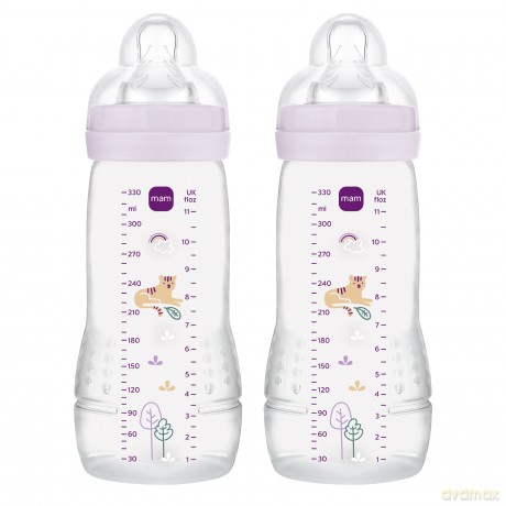 MAM - Easy Active Baby Bottle - Pink - 330ml