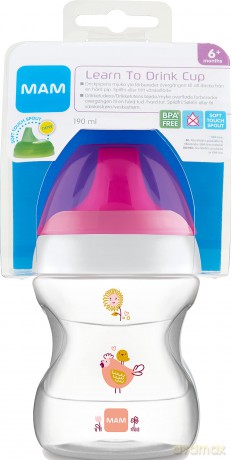 MAM - Learn To Drink Cup - Pink - 190 ml