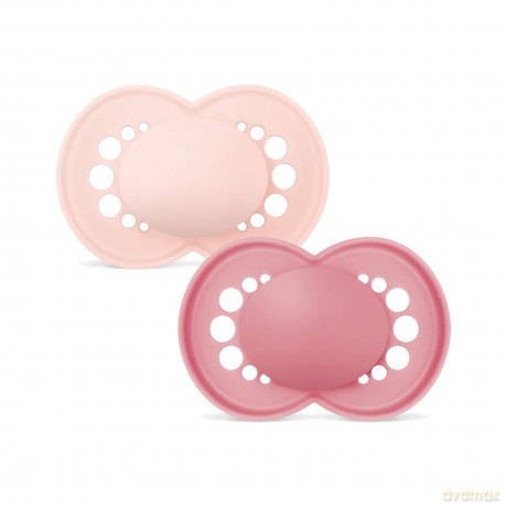 MAM - Orig Silk 2p Box V Unprint - Pink - 6-16m
