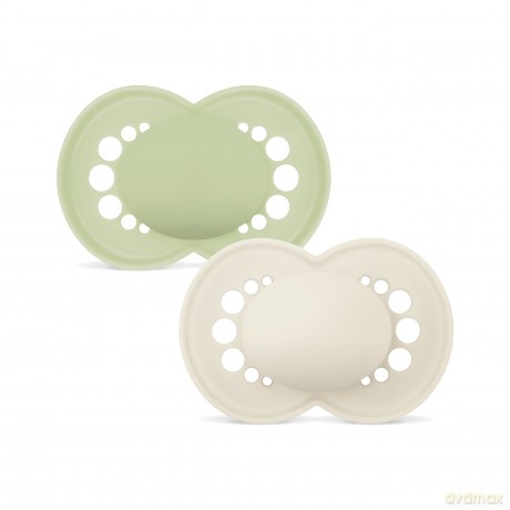 MAM - Orig Silk Pacifiers 6-16m - Green