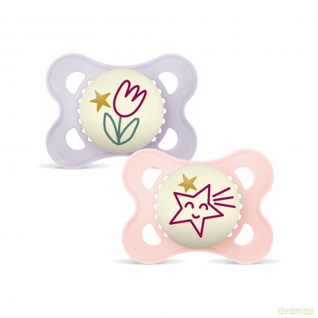 MAM - Original Night Silk 2p Box V - Pink - 0-6m