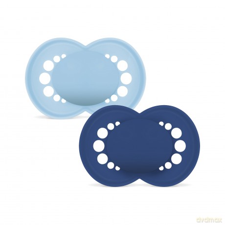 MAM - Original Silk 2p Box V Unprinted - Blue - 6-16m