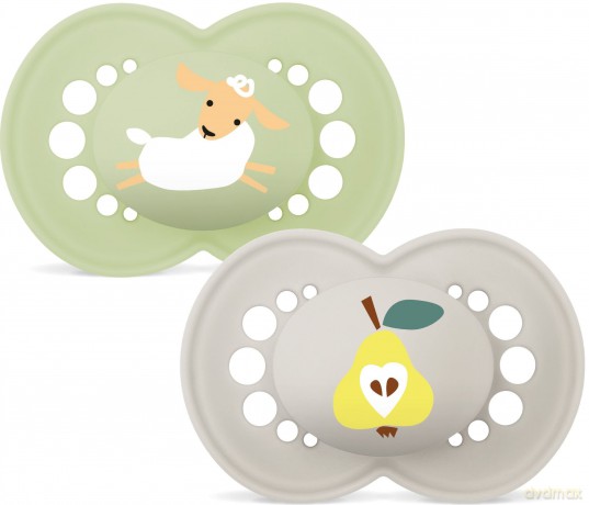 MAM - Original Silk Pacifiers - Neutral - 6-16m