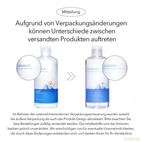 Mixsoon - Glacier Water Hyaluronic Acid Serum - 300 ml [KOMSETYKI]