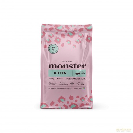 Monster Pet Food - Cat Grain Free Kitten - Turkey/Chicken - 2 kg