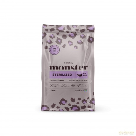 Monster Pet Food - Cat Original Sterilized Chicken/Turkey - 2 kg