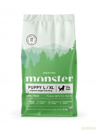 Monster Pet Food - Dog Grain Free Puppy L/XL Lamb/Duck - 12 kg