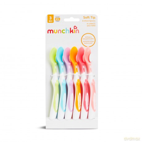 Munchkin - Soft Tip Infant Spoons - 6 psc. +4m