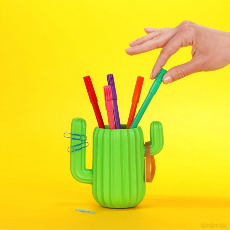 Mustard - Cactus Desk Organiser - Green