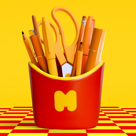 Mustard - Fries 'n Scribes - 10 cm x 8 cm