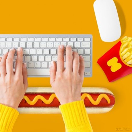 Mustard - Hot dog Keyboard Rest
