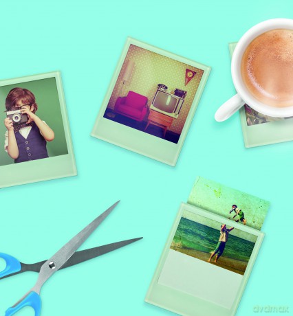 Mustard - Polaroid Instant Coasters - 10 cm x 10 cm