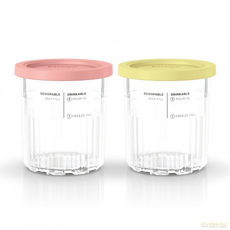 Pojemniki do lodów Ninja - Creami Deluxe Accessory Tubs - XSKPNTLD2EUUK - Set of 2 Extra Pints