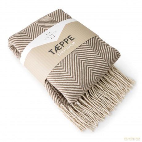 Nordisk - Nordis Blanket - Brown and Beige - 170x120 cm