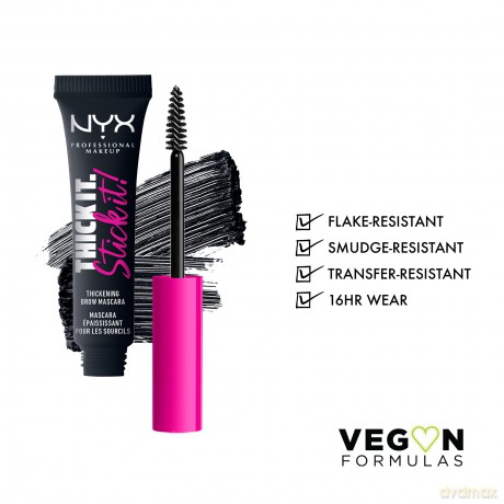 NYX Professional Makeup - Thick It. Stick It! Brow Mascara - Black