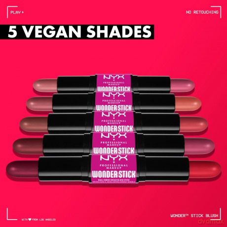 NYX Professional Makeup - Wonder Stick Dual-Ended Cream Blush Stick - Light Peach N Baby Pink