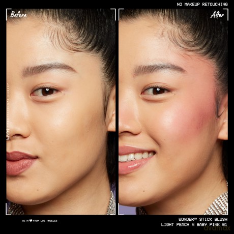 NYX Professional Makeup - Wonder Stick Dual-Ended Cream Blush Stick - Light Peach N Baby Pink