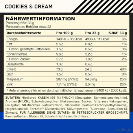Optimum Nutrition - 100% Gold Standard Casein - Strawberry Delight - 2LB