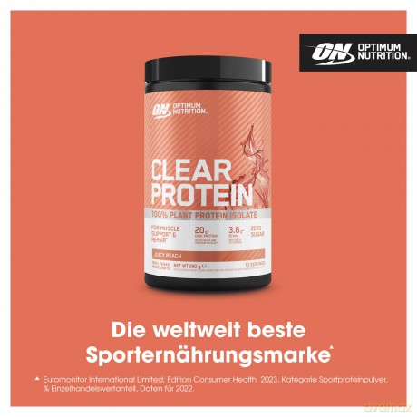 Optimum Nutrition - Clear Protein 100% Plant Protein Isolate - Juicy Peach