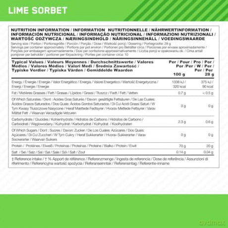 Optimum Nutrition - Clear Protein 100% Plant Protein Isolate - Lime Sorbet