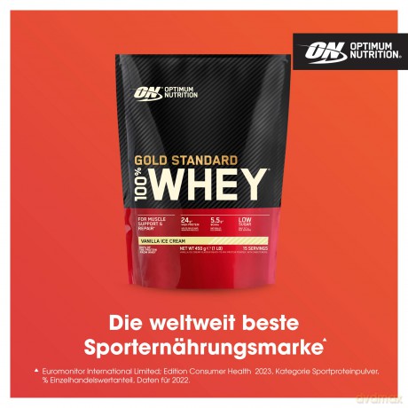Optimum Nutrition - Gold Standard 100% Whey - Vanilla Ice Cream - 450 g