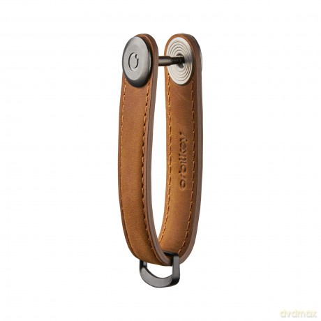 Orbitkey - Crazy Horse Leather Key Organiser - Chestnut Brown/Brown