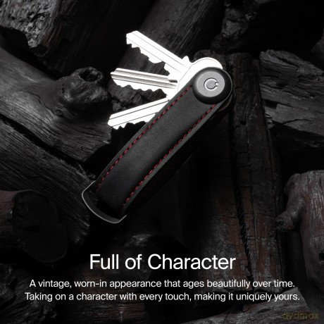 Orbitkey - Crazy Horse Leather Key Organiser - Chestnut Brown/Brown