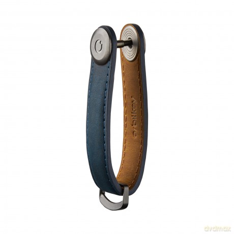 Orbitkey - Crazy Horse Leather Key Organiser - Marine Blue/Blue