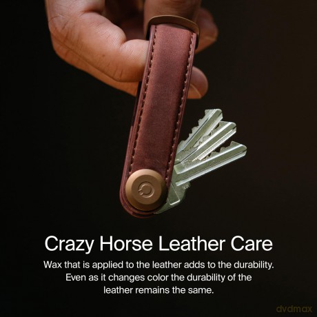 Etui na klucze Orbitkey - Crazy Horse Leather Key Organiser - Oak Brown/Brown