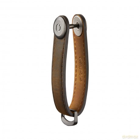 Etui na klucze Orbitkey - Crazy Horse Leather Key Organiser - Oak Brown/Brown